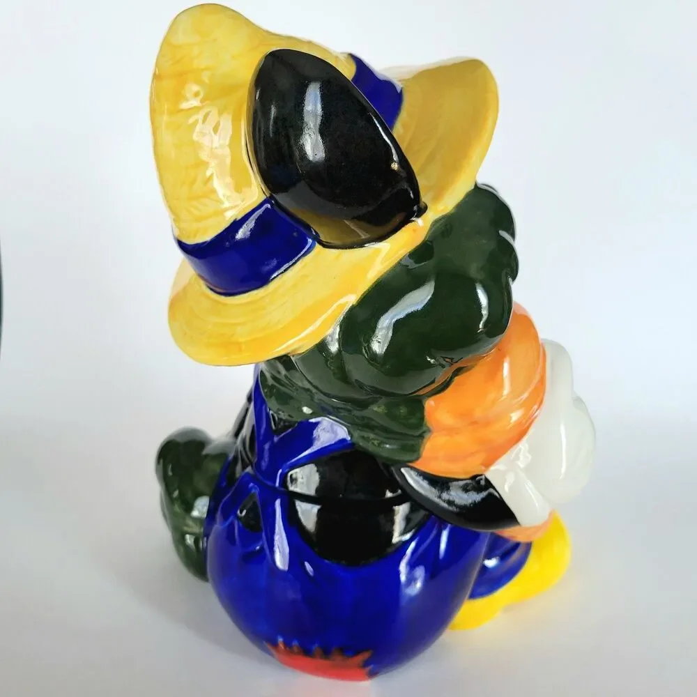 Vintage Mickey Mouse Carrot Farmer Cookie Jar Disney Treasure Craft - READ